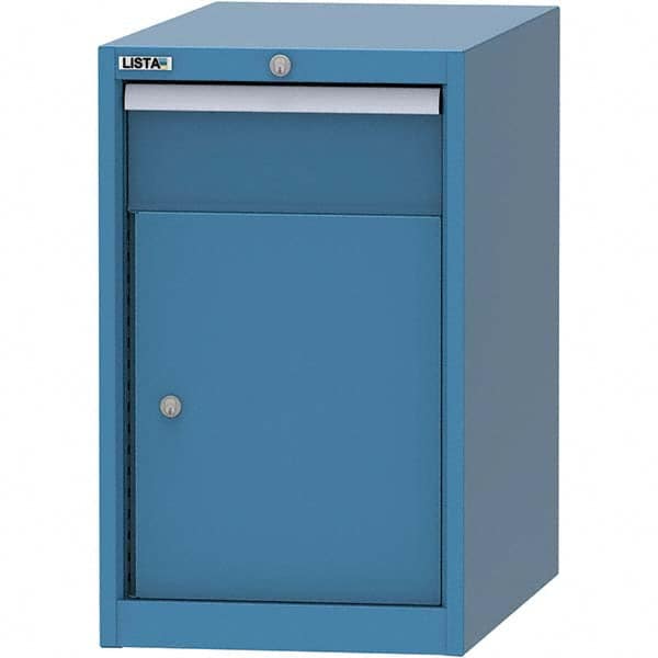 LISTA - 1 Drawer, 45 Compartment Bright Blue Steel Modular Storage Cabinet - Caliber Tooling