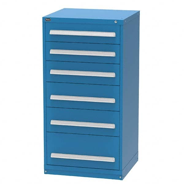 Vidmar - 6 Drawer Bright Blue Steel Modular Storage Cabinet - Caliber Tooling