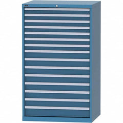 LISTA - 15 Drawer, 84 Compartment Bright Blue Steel Modular Storage Cabinet - Caliber Tooling