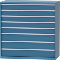 LISTA - 8 Drawer, 84 Compartment Bright Blue Steel Modular Storage Cabinet - Caliber Tooling