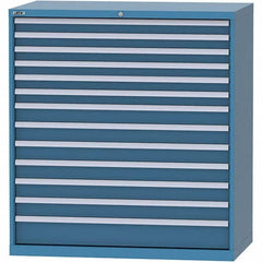 LISTA - 13 Drawer, 159 Compartment Bright Blue Steel Modular Storage Cabinet - Caliber Tooling