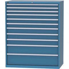 LISTA - 11 Drawer, 216 Compartment Bright Blue Steel Modular Storage Cabinet - Caliber Tooling