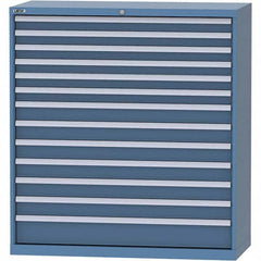 LISTA - 13 Drawer, 99 Compartment Bright Blue Steel Modular Storage Cabinet - Caliber Tooling