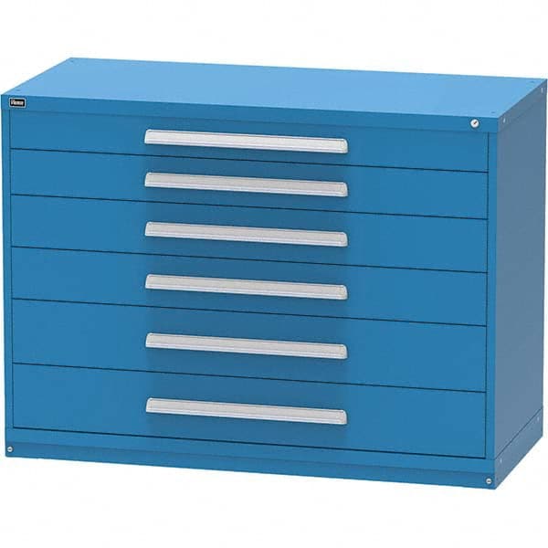 Vidmar - 6 Drawer, 45 Compartment Bright Blue Steel Modular Storage Cabinet - Caliber Tooling