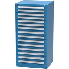 Vidmar - 15 Drawer, 344 Compartment Bright Blue Steel Modular Storage Cabinet - Caliber Tooling