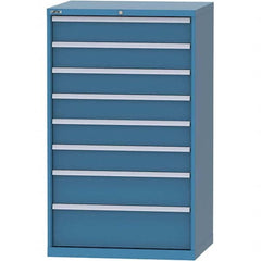 LISTA - 8 Drawer, 84 Compartment Bright Blue Steel Modular Storage Cabinet - Caliber Tooling