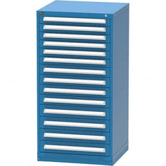 Vidmar - 14 Drawer, 124 Compartment Bright Blue Steel Modular Storage Cabinet - Caliber Tooling