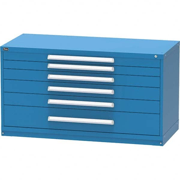 Vidmar - 6 Drawer, 45 Compartment Bright Blue Steel Modular Storage Cabinet - Caliber Tooling