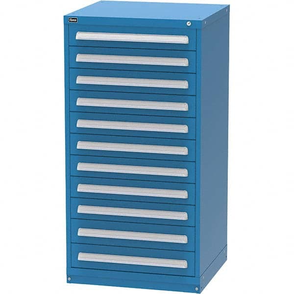 Vidmar - 11 Drawer Bright Blue Steel Modular Storage Cabinet - Caliber Tooling