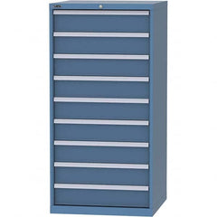 LISTA - 9 Drawer, 124 Compartment Bright Blue Steel Modular Storage Cabinet - Caliber Tooling