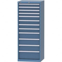 LISTA - 12 Drawer, 84 Compartment Bright Blue Steel Modular Storage Cabinet - Caliber Tooling