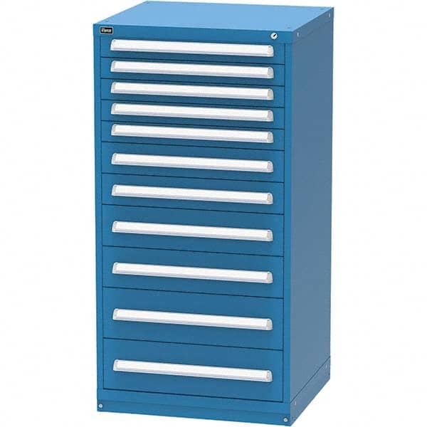 Vidmar - 11 Drawer, 45 Compartment Bright Blue Steel Modular Storage Cabinet - Caliber Tooling