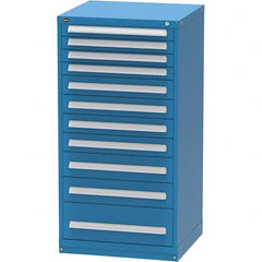 Vidmar - 11 Drawer, 60 Compartment Bright Blue Steel Modular Storage Cabinet - Caliber Tooling