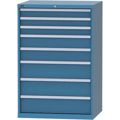 LISTA - 8 Drawer, 84 Compartment Bright Blue Steel Modular Storage Cabinet - Caliber Tooling