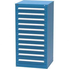 Vidmar - 11 Drawer, 124 Compartment Bright Blue Steel Modular Storage Cabinet - Caliber Tooling