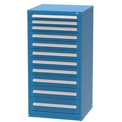 Vidmar - 11 Drawer, 344 Compartment Bright Blue Steel Modular Storage Cabinet - Caliber Tooling