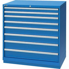 LISTA - 8 Drawer, 117 Compartment Bright Blue Steel Modular Storage Cabinet - Caliber Tooling