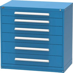 Vidmar - 6 Drawer, 45 Compartment Bright Blue Steel Modular Storage Cabinet - Caliber Tooling