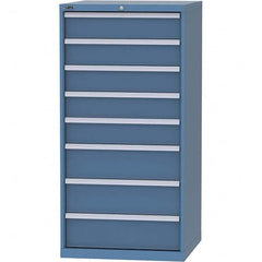 LISTA - 8 Drawer, 45 Compartment Bright Blue Steel Modular Storage Cabinet - Caliber Tooling