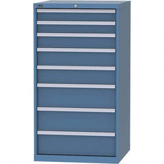 LISTA - 8 Drawer, 45 Compartment Bright Blue Steel Modular Storage Cabinet - Caliber Tooling