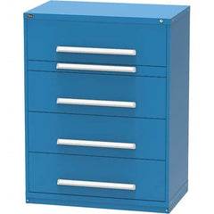 Vidmar - 4 Drawer, 45 Compartment Bright Blue Steel Modular Storage Cabinet - Caliber Tooling