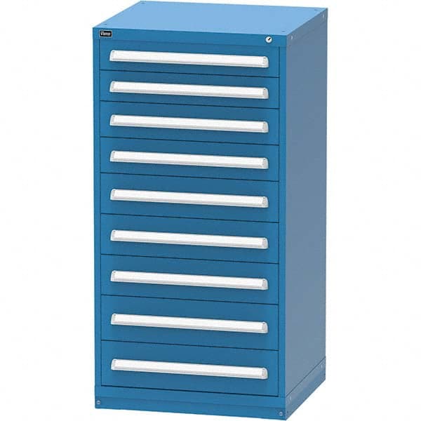 Vidmar - 9 Drawer Bright Blue Steel Modular Storage Cabinet - Caliber Tooling