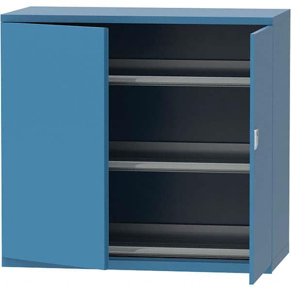 LISTA - 84 Compartment Bright Blue Steel Modular Storage Cabinet - Caliber Tooling