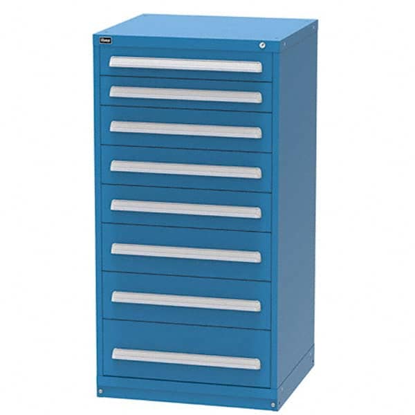 Vidmar - 8 Drawer Bright Blue Steel Modular Storage Cabinet - Caliber Tooling