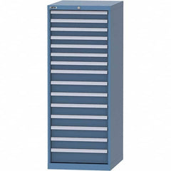 LISTA - 15 Drawer, 99 Compartment Bright Blue Steel Modular Storage Cabinet - Caliber Tooling