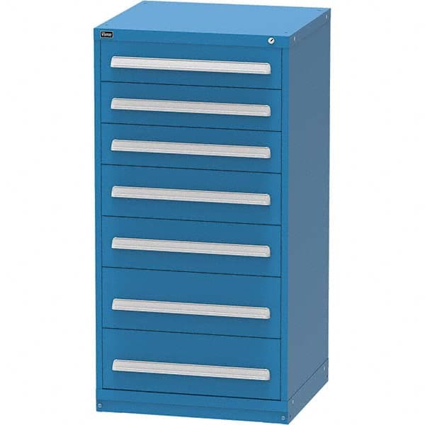 Vidmar - 7 Drawer Bright Blue Steel Modular Storage Cabinet - Caliber Tooling