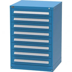 Vidmar - 8 Drawer, 344 Compartment Bright Blue Steel Modular Storage Cabinet - Caliber Tooling