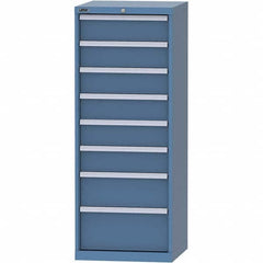 LISTA - 8 Drawer, 84 Compartment Bright Blue Steel Modular Storage Cabinet - Caliber Tooling