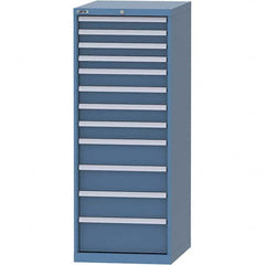 LISTA - 12 Drawer, 99 Compartment Bright Blue Steel Modular Storage Cabinet - Caliber Tooling