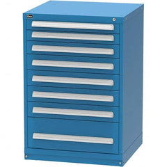 Vidmar - 8 Drawer, 124 Compartment Bright Blue Steel Modular Storage Cabinet - Caliber Tooling