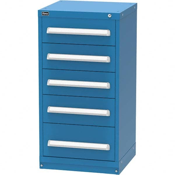 Vidmar - 5 Drawer Bright Blue Steel Modular Storage Cabinet - Caliber Tooling