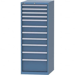 LISTA - 11 Drawer, 99 Compartment Bright Blue Steel Modular Storage Cabinet - Caliber Tooling