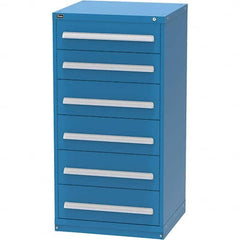 Vidmar - 6 Drawer, 344 Compartment Bright Blue Steel Modular Storage Cabinet - Caliber Tooling