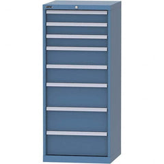 LISTA - 8 Drawer, 84 Compartment Bright Blue Steel Modular Storage Cabinet - Caliber Tooling