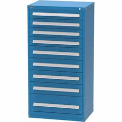 Vidmar - 9 Drawer, 45 Compartment Bright Blue Steel Modular Storage Cabinet - Caliber Tooling