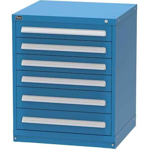 Vidmar - 6 Drawer, 344 Compartment Bright Blue Steel Modular Storage Cabinet - Caliber Tooling