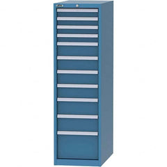 LISTA - 11 Drawer, 45 Compartment Bright Blue Steel Modular Storage Cabinet - Caliber Tooling