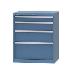 LISTA - 124 Compartment Bright Blue Steel Modular Storage Cabinet - Caliber Tooling