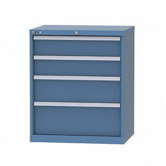 LISTA - 7 Drawer, 124 Compartment Bright Blue Steel Modular Storage Cabinet - Caliber Tooling