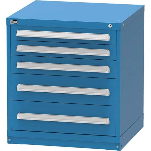 Vidmar - 5 Drawer Bright Blue Steel Modular Storage Cabinet - Caliber Tooling