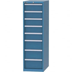 LISTA - 8 Drawer, 45 Compartment Bright Blue Steel Modular Storage Cabinet - Caliber Tooling