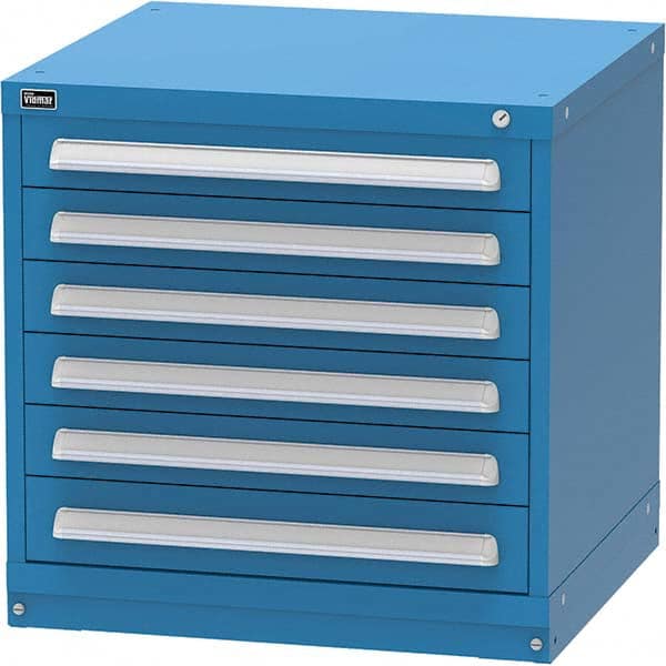 Vidmar - 6 Drawer Bright Blue Steel Modular Storage Cabinet - Caliber Tooling