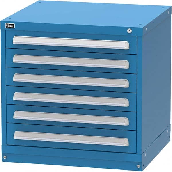 Vidmar - 6 Drawer, 344 Compartment Bright Blue Steel Modular Storage Cabinet - Caliber Tooling