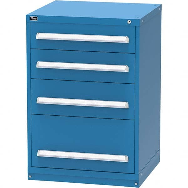 Vidmar - 4 Drawer Bright Blue Steel Modular Storage Cabinet - Caliber Tooling