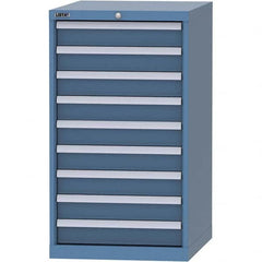 LISTA - 9 Drawer, 99 Compartment Bright Blue Steel Modular Storage Cabinet - Caliber Tooling