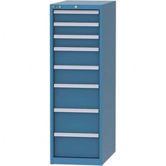 LISTA - 8 Drawer, 45 Compartment Bright Blue Steel Modular Storage Cabinet - Caliber Tooling